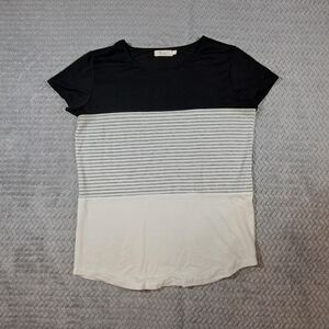 Stylish Black and White Striped Tee